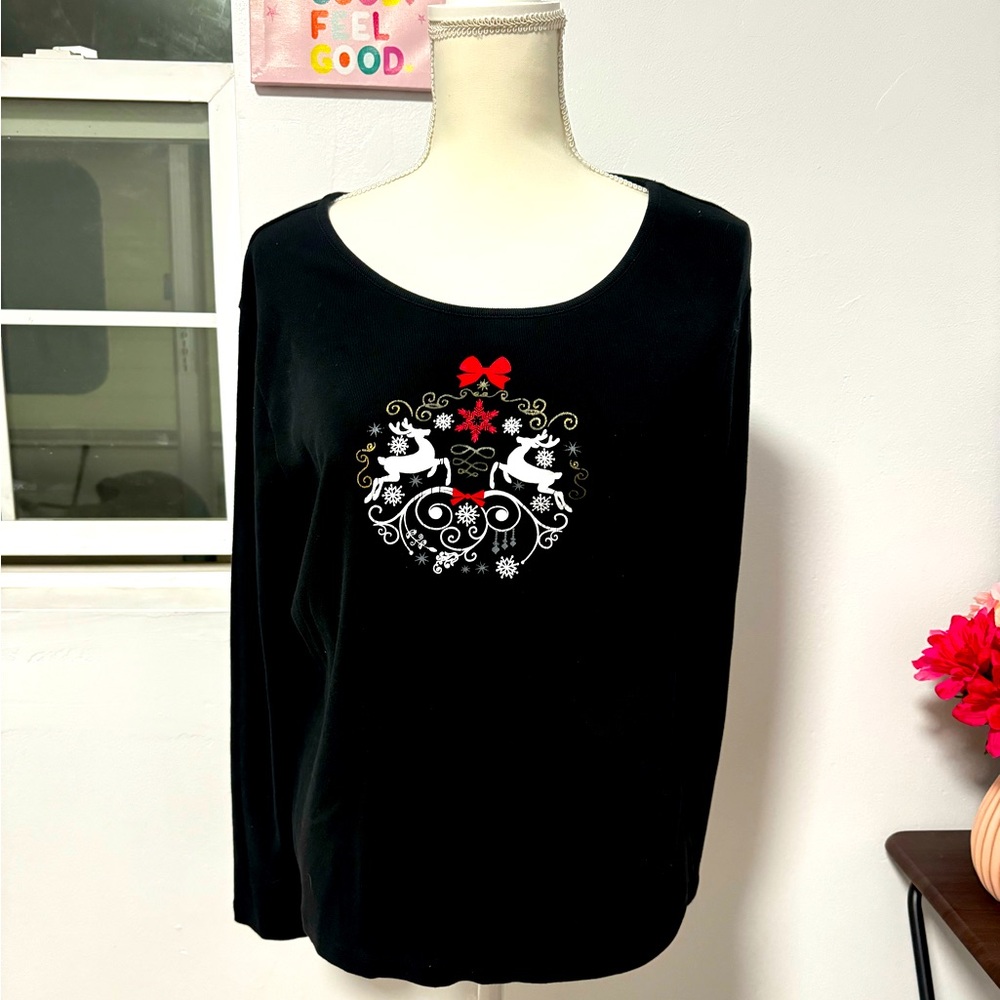 White Stage Christmas Vibe 100% Cotton XL Size